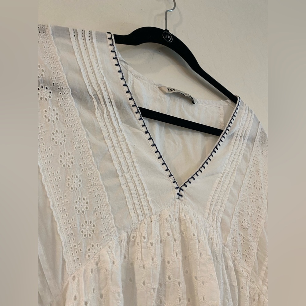 Zara Boho Eyelet Tunic Dress - Picture 9 of 9